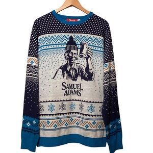 Shinesty Samuel Adams Blue Holiday Sweater Men's Size XL